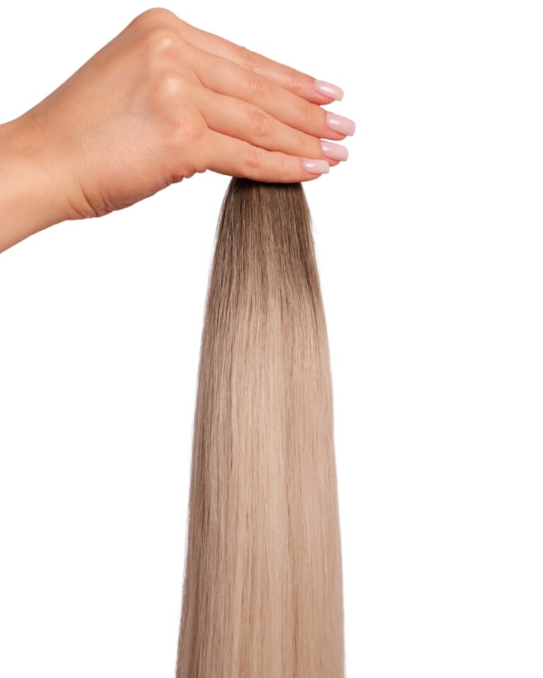 Włosy naturalne 3.0-12.0 włosy dziecięce ciemny brąz z bardzo jasny platynowy blond