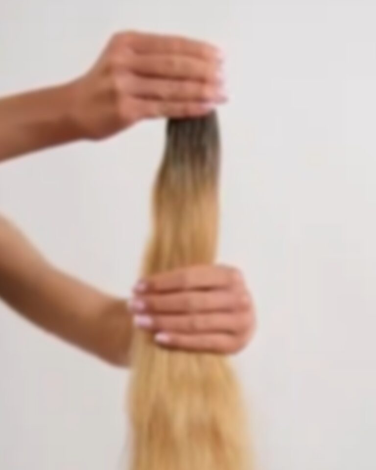 Włosy dziecięce 4.0-8.0 falowane ciemny brąz z złoty blond - obrazek 3