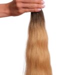 Włosy dziecięce 4.0-8.0 falowane ciemny brąz z złoty blond