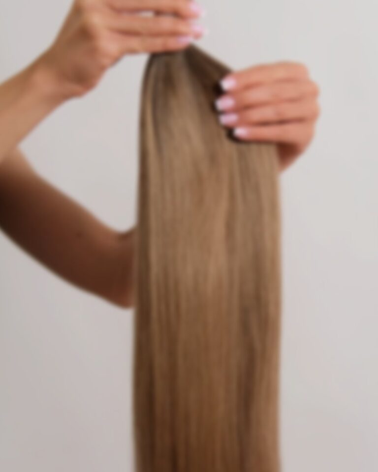 Włosy naturalne 4.0-7.7 włosy dziecięce ciemny brąz z ciemny ciepły blond - obrazek 3