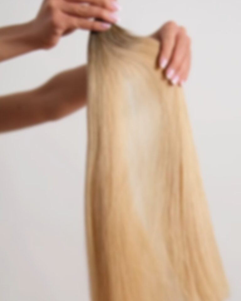 Włosy naturalne 4.0-9.0 włosy dziecięce ciemny brąz z piaskowy złoty blond - obrazek 3