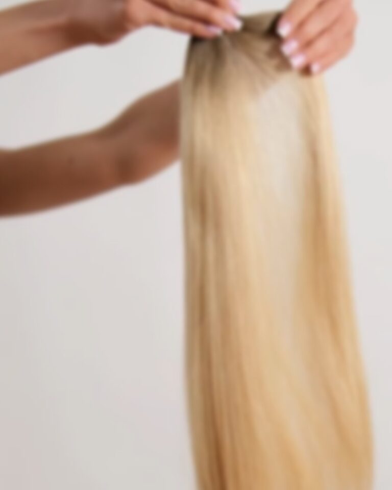 Włosy naturalne 4.0-9.13 włosy dziecięce ciemny brąz z piaskowy blond - obrazek 3