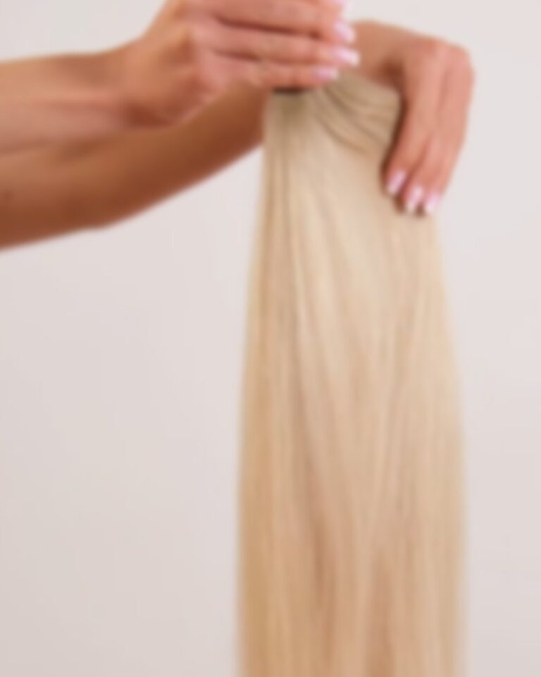 Włosy naturalne 7.0-10.1 włosy dziecięce ombre jasny blond z ciemny blond - obrazek 3