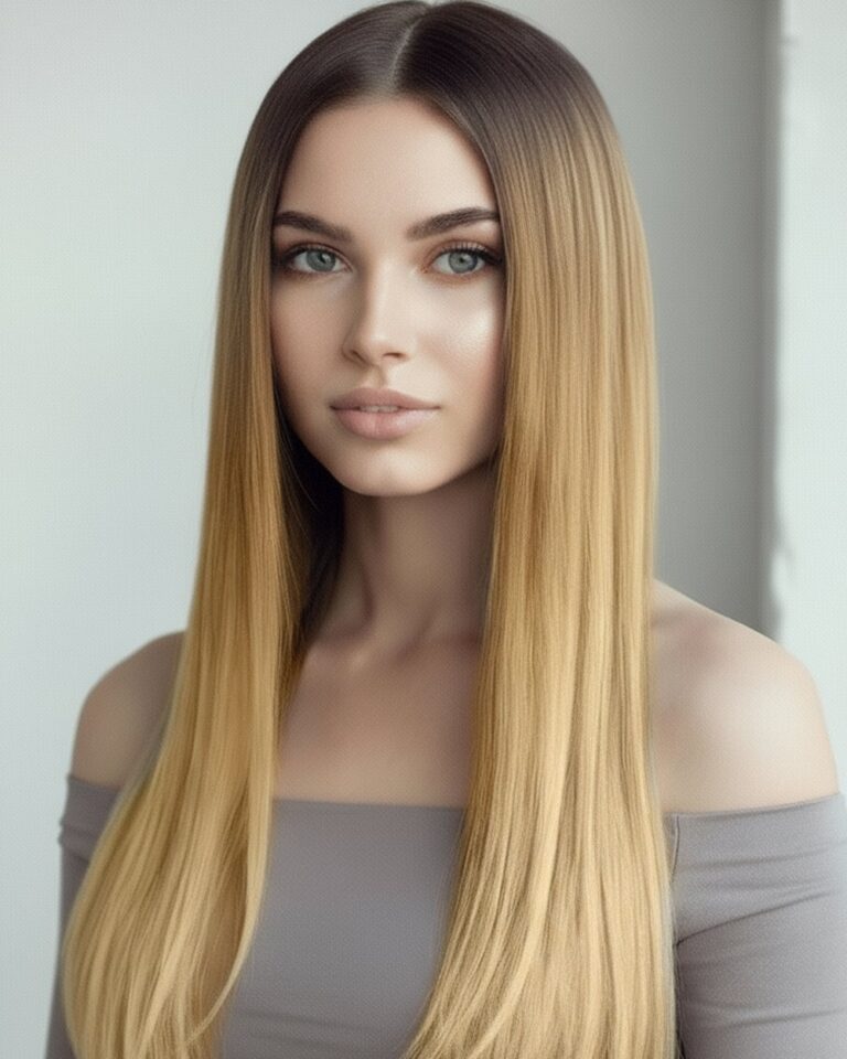 Włosy naturalne 3.0-12.0 włosy dziecięce ciemny brąz z bardzo jasny platynowy blond - obrazek 2