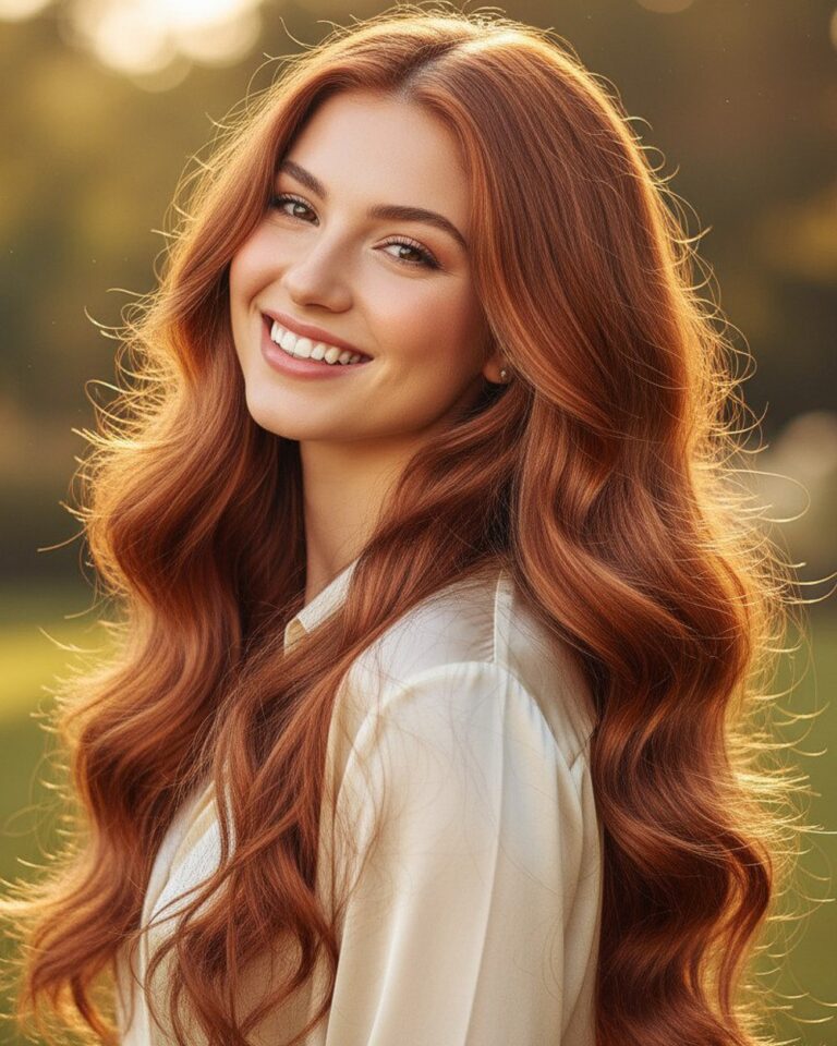 Włosy naturalne 5.5  falowane odcień miedziany - obrazek 2