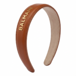 Opaska skórzana Balmain czerwona