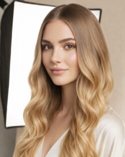 Włosy dziecięce 7.0-9.13 falowane ciemny blond z piaskowy blond - obrazek 2